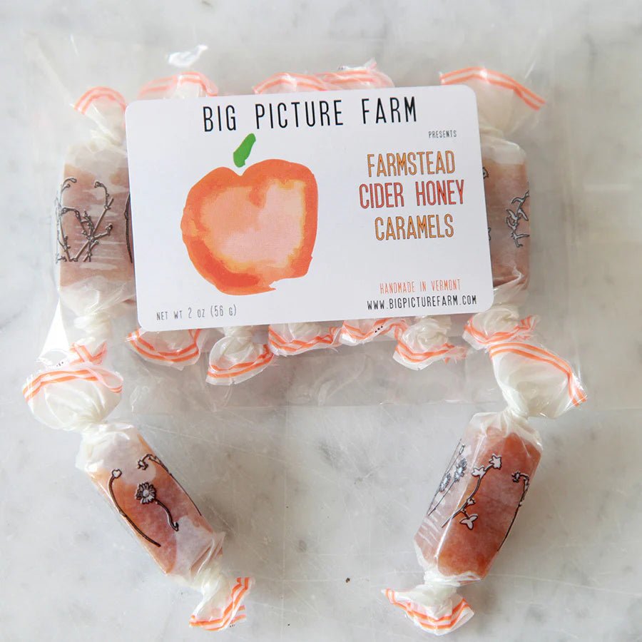 Big Picture Farm Goat Milk Caramels Bag Apple Cider Honey - BKLYN Larder