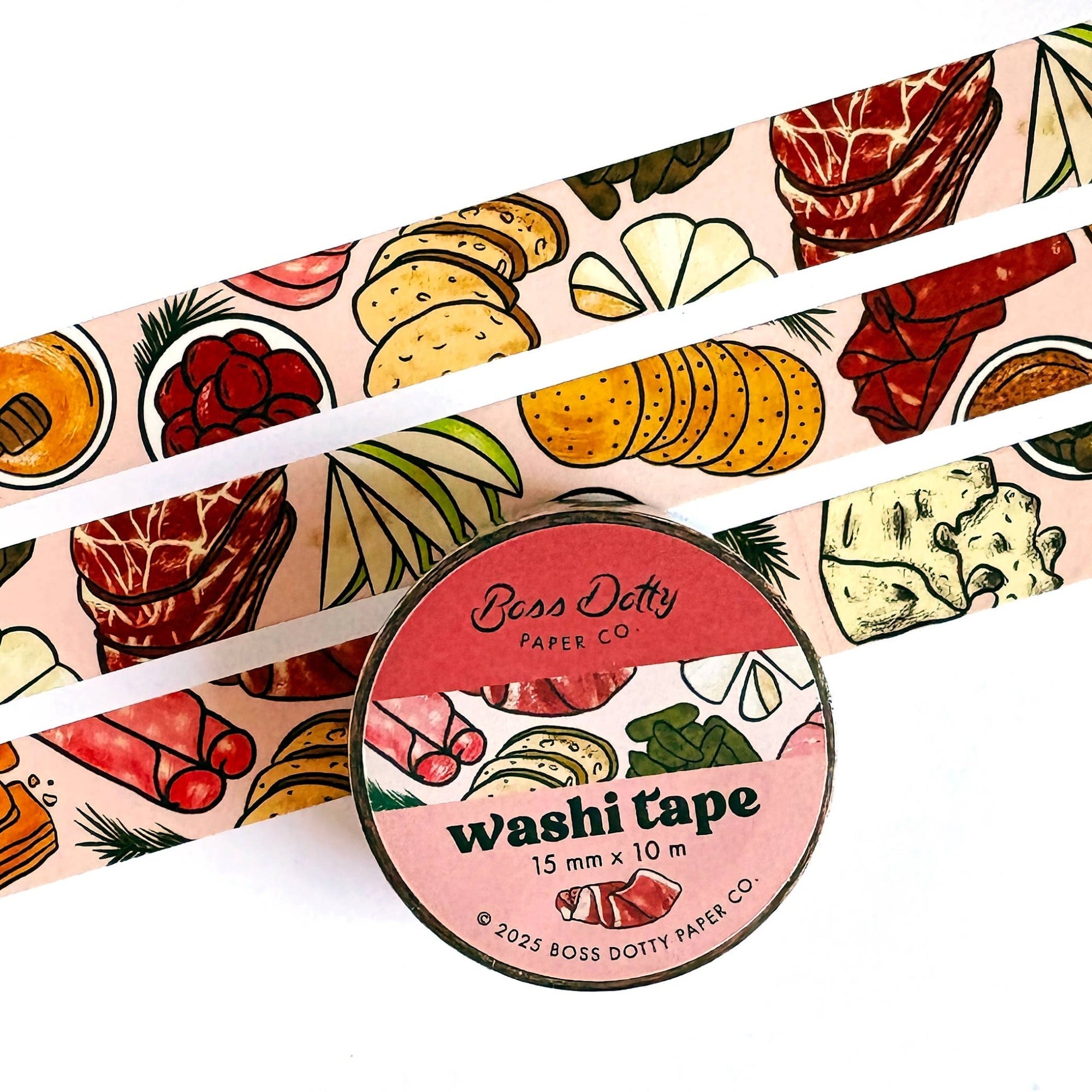 Charcuterie & Cheese Pattern Washi Tape Charcuterie Washi Tape - BKLYN Larder