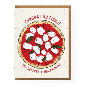 Cheesy Greeting Cards Congratulations - You Deserve a Margherita - BKLYN Larder