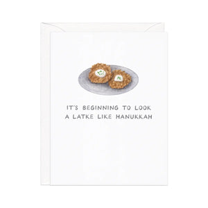 Cheesy Holiday Greeting Cards It's Beginning to Look A Latke Like Hanukkah - BKLYN Larder