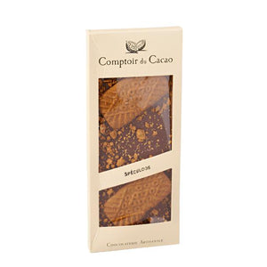 Comptoir du Cacao Holiday Chocolate bars 36% Milk Chocolate with Speculoos Cookies - BKLYN Larder