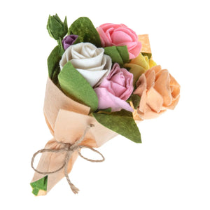 Felt Flower Bouquets Multi Color Roses Bouquet - BKLYN Larder