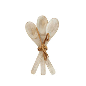 Olive Wood Spoons White Wash - BKLYN Larder