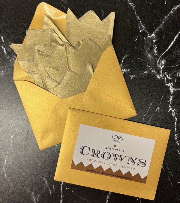 Gold Metallic Paper Crowns - TOPS Malibu
